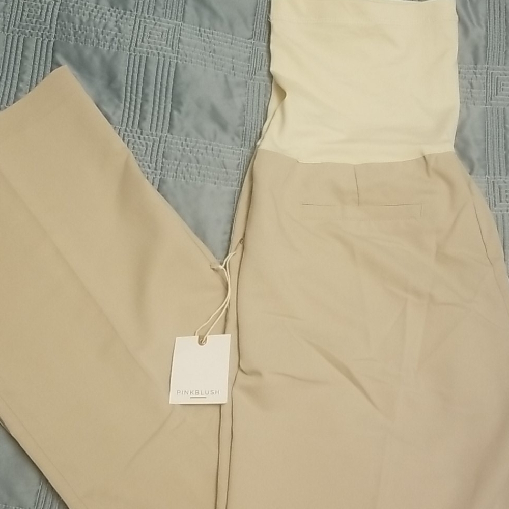 Pinkblush maternity khaki dress pants
